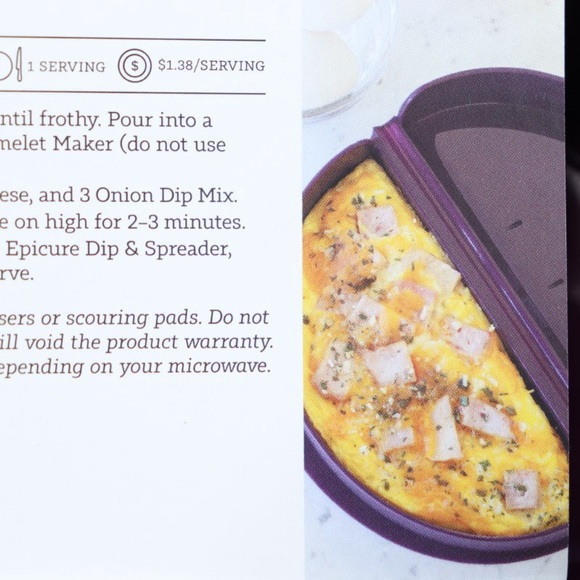 Epicure Omelet Maker FDA Silicone Non Stick Microwavable Healthy Eating 250ML - Picture 5 of 10